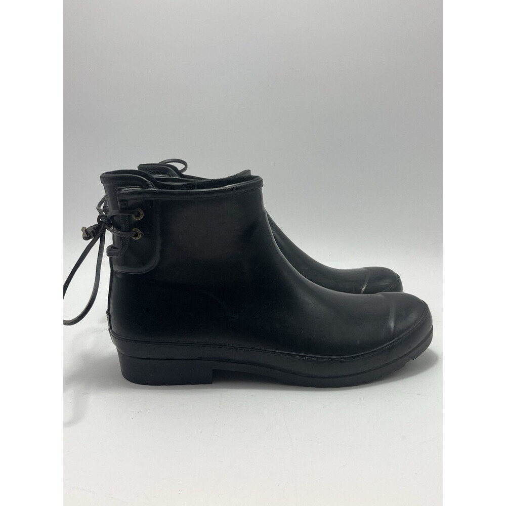 Sperry Top Sider Boot Womens 10 Black Rubber Bootlet Waterproof STS99564 Slip On